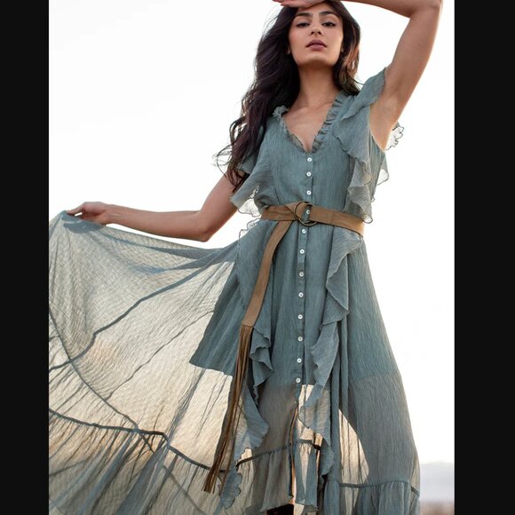 NWT Joyfolie Cass Dress in Island Sage - Picture 5 of 9